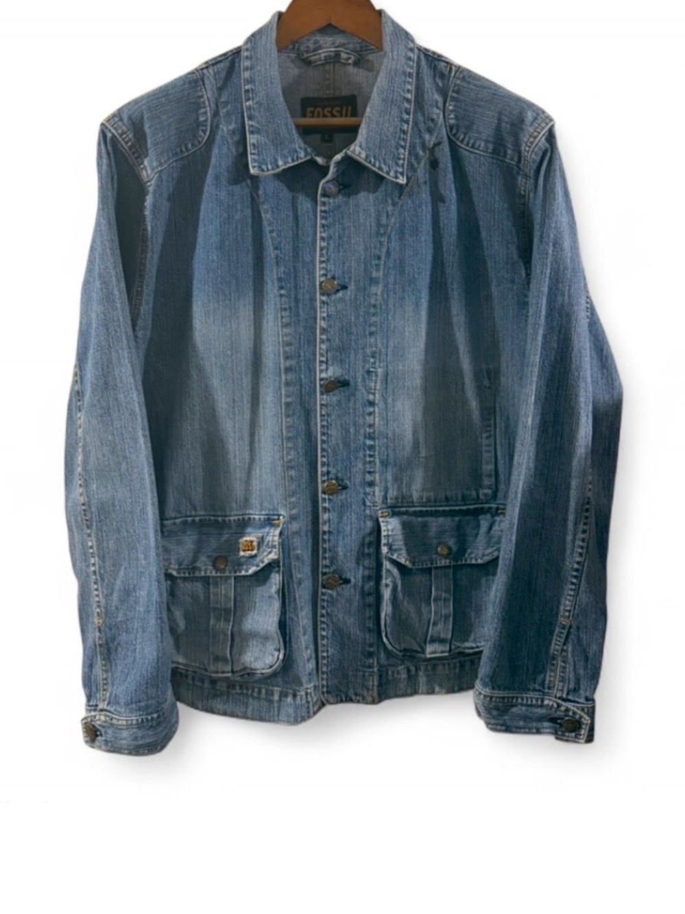 VTG 90s Men’s Fossil Denim Chore Jacket Size Large